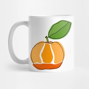 Orange line art Mug